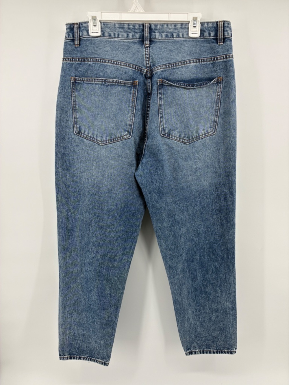 Refuge Denim Cropped Mom Distressed High-Rise Women’s Jeans - Blue - Picture 5 of 8
